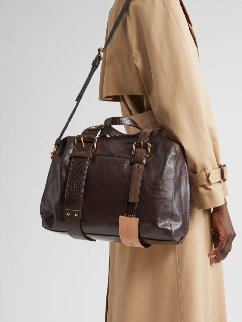 MOSCHINO Distressed-Effect Tote Bag - Brown